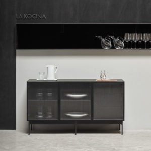 BUFFET BAS BLUR 3 PORTES 3 TIROIRS