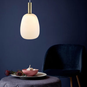 Suspension ALTON (D23) en Métal Effet Laiton et Verre Blanc Suspension ALTON (D23) en Métal Effet Laiton et Verre Blanc