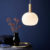 Suspension ALTON (D25) en Métal Effet Laiton et Verre Blanc