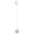 Pendel DAI en Textile Blanc et Bois Naturel Clair (E27 – 40W)