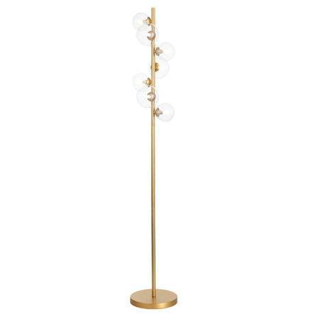Lampadaire BEAD en Métal Doré et Verre