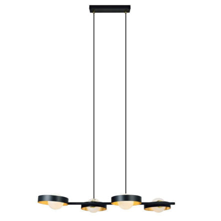 Suspension NICCI en Métal Noir Intérieur Doré