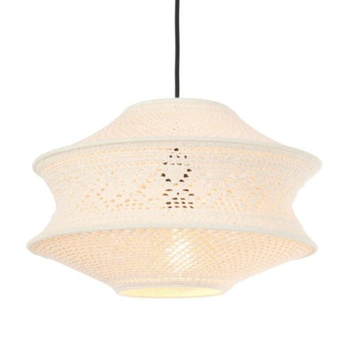 Suspension Non Électrifiée TARIDA (H27cm) en Corde Blanc Cassé Suspension Non Électrifiée TARIDA (H27cm) en Corde Blanc Cassé