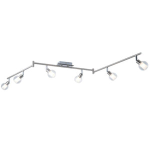 Réglette 3 Spots Orientables Personnalisables REMIX Argentée en Métal Réglette 3 Spots Orientables Personnalisables REMIX Argentée en Métal