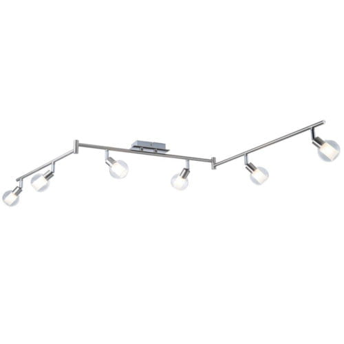 Réglette 3 Spots Orientables Personnalisables REMIX Argentée en Métal Réglette 3 Spots Orientables Personnalisables REMIX Argentée en Métal
