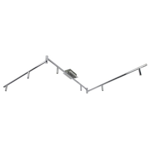 Rail 6 Spots LED REMIXLED Argenté en Métal Rail 6 Spots LED REMIXLED Argenté en Métal