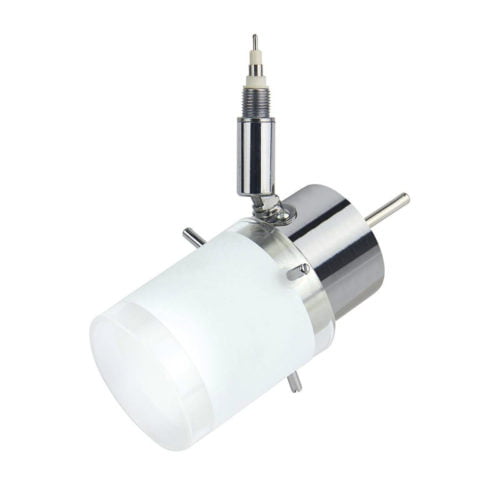 Diffuseur Orientable LED Tube REMIXLED Argenté en Métal et Verre Diffuseur Orientable LED Tube REMIXLED Argenté en Métal et Verre