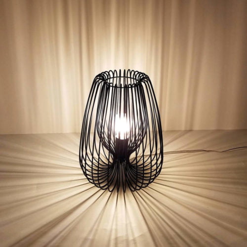 Lampe de Salon Design GLASGOW Noir Mate en Métal Lampe de Salon Design GLASGOW Noir Mate en Métal