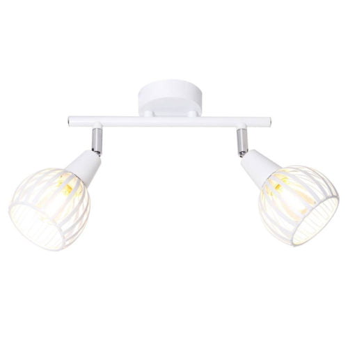 Réglette Spots Modernes Orientables FLOW (x2) en Métal Blanc Réglette Spots Modernes Orientables FLOW (x2) en Métal Blanc