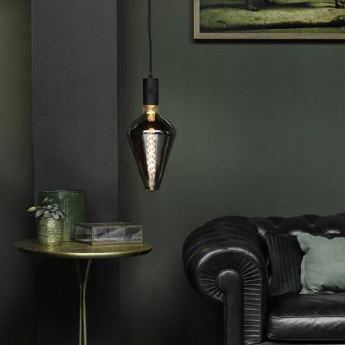 Ampoule Déco Filament LED XXL VIENA en Verre Fumé Noir Ampoule Déco Filament LED XXL VIENA en Verre Fumé Noir