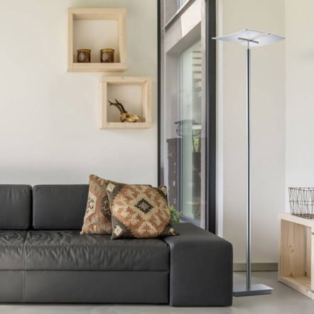 Lampadaire Duo 30w (3000k) 182cm,chrome