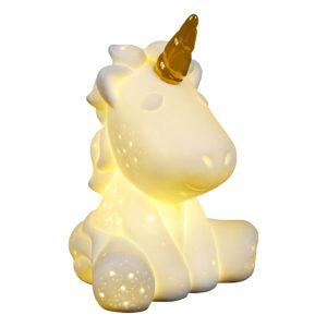 Lampe Mini Licorne LED en Porcelaine Blanc Lampe Mini Licorne LED en Porcelaine Blanc