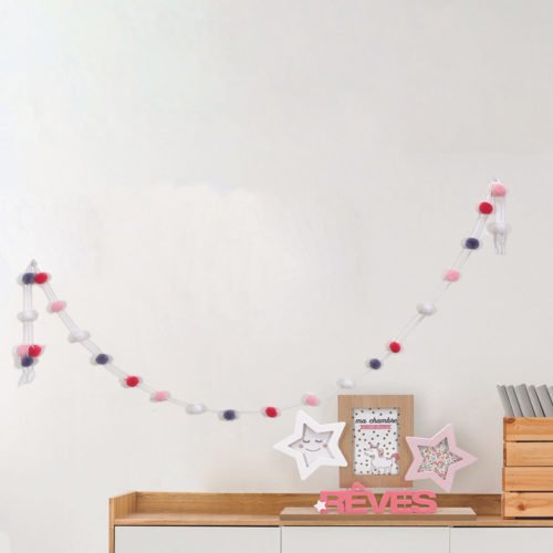 Guirlande Pompons X24 Boules Guirlande Pompons X24 Boules