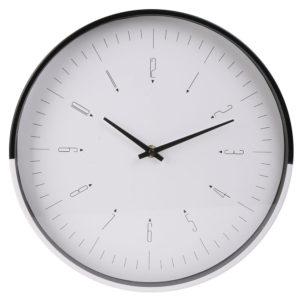 Horloge Murale Bicolore Noir et Blanc M12 Horloge Murale Bicolore Noir et Blanc M12