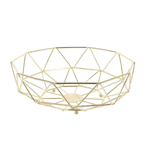 Corbeille Filaire Forme Géométrique Dorée M12 Corbeille Filaire Forme Géométrique Dorée M12