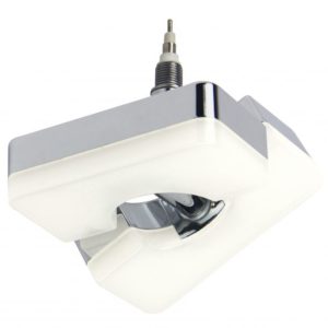 Diffuseur orientable LED carré REMIXLED (9cm)argenté/blanc en métal/PVC Diffuseur orientable LED carré REMIXLED (9cm)argenté/blanc en métal/PVC