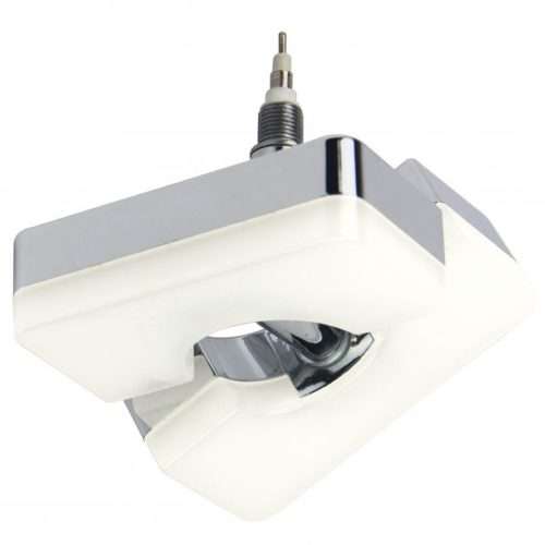 Diffuseur orientable LED carré REMIXLED (9cm)argenté/blanc en métal/PVC Diffuseur orientable LED carré REMIXLED (9cm)argenté/blanc en métal/PVC