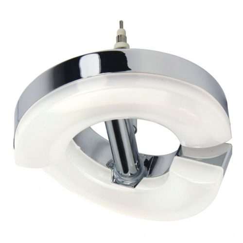 Diffuseur orientable LED rond REMIXLED argenté/blanc en métal/PVC Diffuseur orientable LED rond REMIXLED argenté/blanc en métal/PVC