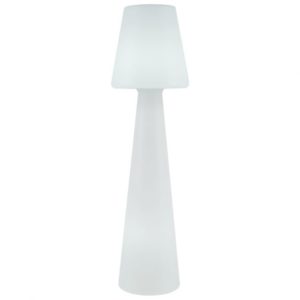 Lampadaire extérieur LOLA FAMILY (H165cm) en polyéthylène blanc translucide Lampadaire extérieur LOLA FAMILY (H165cm) en polyéthylène blanc translucide