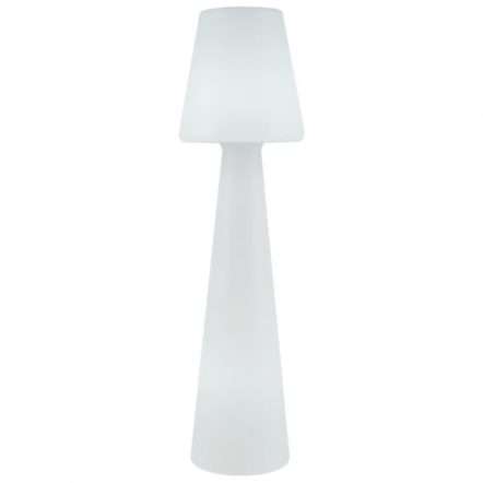Lampadaire extérieur LOLA FAMILY (H165cm) en polyéthylène blanc translucide