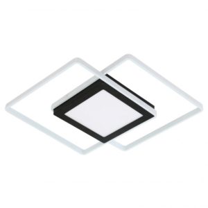 Plafonnier LINES (40W) en aluminium noir et plastique blanc Plafonnier LINES (40W) en aluminium noir et plastique blanc