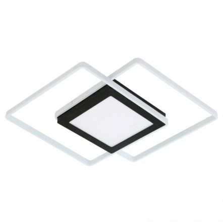 Plafonnier LINES (40W) en aluminium noir et plastique blanc