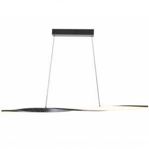 Suspension barre LED FLUID en métal noir Suspension barre LED FLUID en métal noir