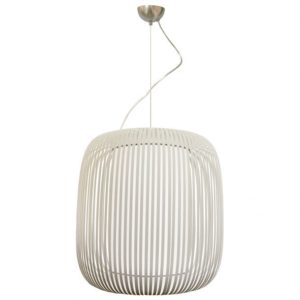 Suspension design GRACE gris clair en chintz et PVC Suspension design GRACE gris clair en chintz et PVC