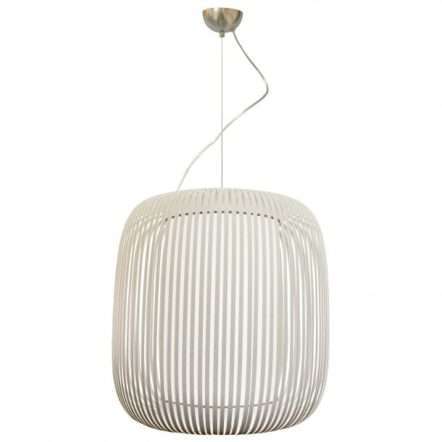 Suspension design GRACE gris clair en chintz et PVC