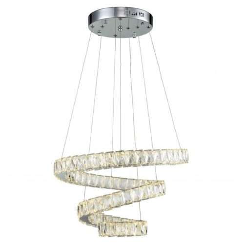 Suspension design LED CIRCUS argentée en métal Suspension design LED CIRCUS argentée en métal