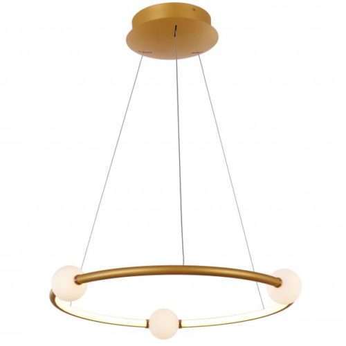 Suspension LED ARTY en aluminium rose gold et verre opale blanc Suspension LED ARTY en aluminium rose gold et verre opale blanc