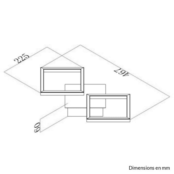 Fiche technique du Plafonnier carrie 16W