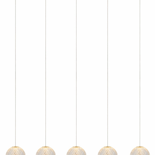 Suspension barre Lucide dim Cintra 5×4.7w (2700k) 84cm,trans