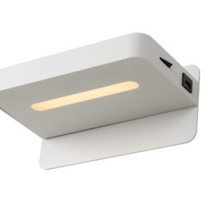 Applique led Lucide murale + USB Atkin 5w (2700k),blanc Applique led Lucide murale + USB Atkin 5w (2700k),blanc