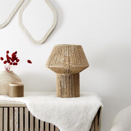 LAMPE À POSER EFFET CORDE TRESSÉE