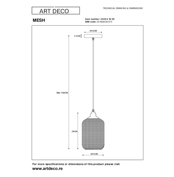 Fiche technique Éclairage design