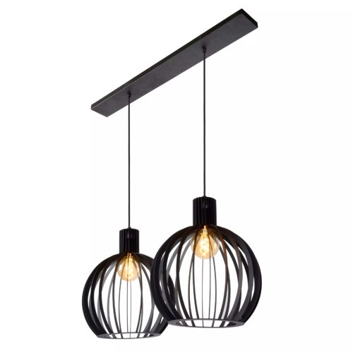 Suspension barre Lucide Mikaela 2xE27 90cm,noir Suspension barre Lucide Mikaela 2xE27 90cm,noir
