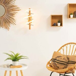 Applique murale LED VORTEX en métal couleur bois Applique murale LED VORTEX en métal couleur bois