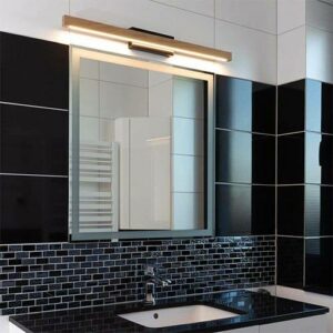 Applique murale LED AQUA VIVA en métal noir et bois naturel Applique murale LED AQUA VIVA en métal noir et bois naturel
