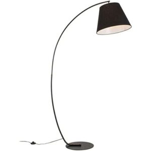 Lampadaire arc noir mat