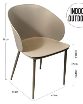 FAUTEUIL ALISON HD6286 PP TAUPE