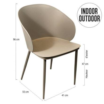 FAUTEUIL ALISON HD6286 PP TAUPE