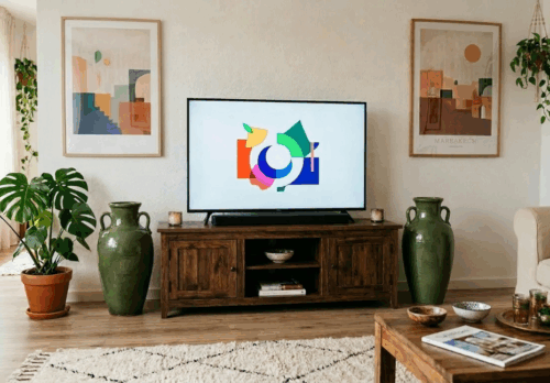 Des touches de vert et de bois pour une atmosphère apaisante