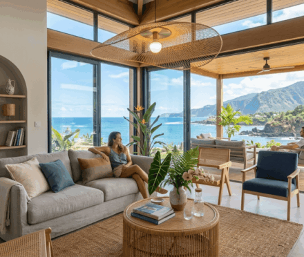 Été Austral : Un Intérieur Frais et Design à La Réunion